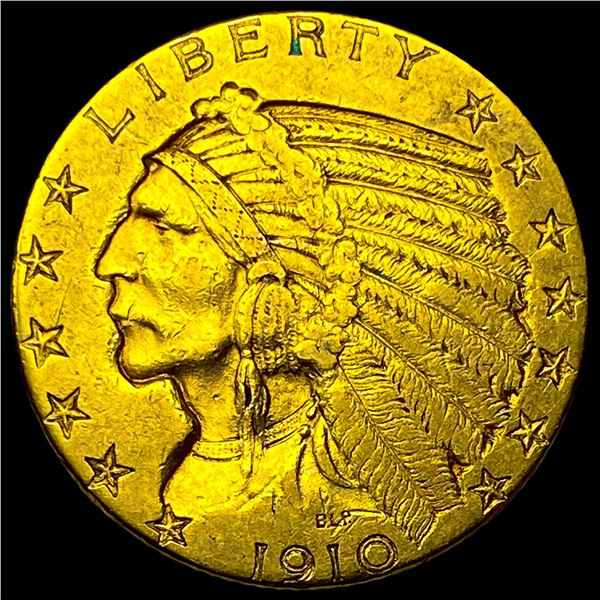 1910-D Indian Head Half Eagle $5 Gold CLOSELY UNCIRCULATED