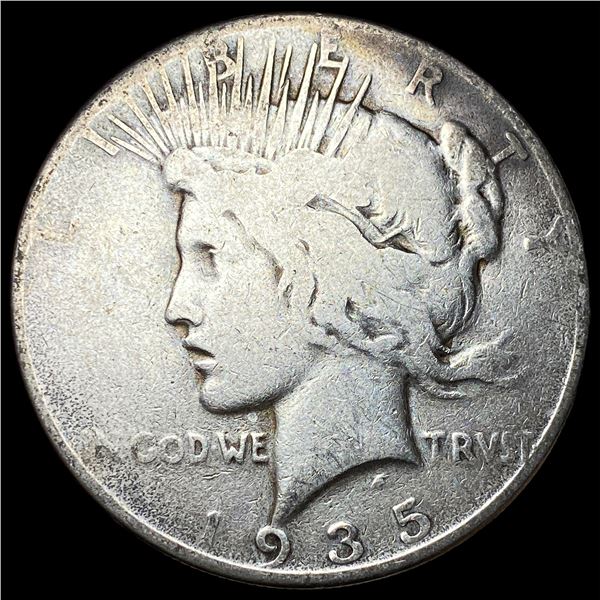 1935 Silver Peace Dollar NEARLY UNCIRCULATED