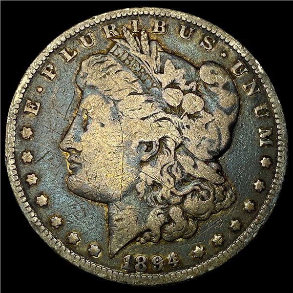 1894-O Silver Morgan Dollar ABOUT UNCIRCULATED