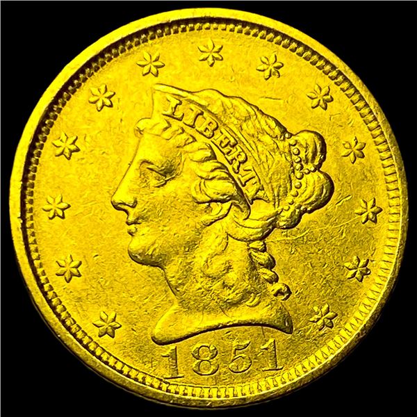 1851 Liberty Head Gold $2.50 Quarter Eagle CLOSELY UNCIRCULATED