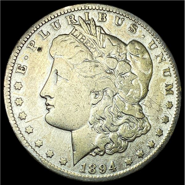 1894-O Silver Morgan Dollar ABOUT UNCIRCULATED