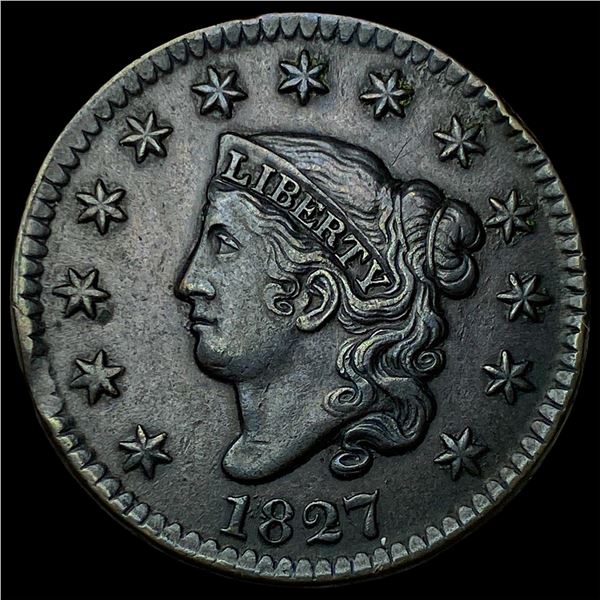 1827 Coronet Head Large Cent CLOSELY UNCIRCULATED