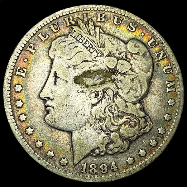 1894-O Silver Morgan Dollar ABOUT UNCIRCULATED