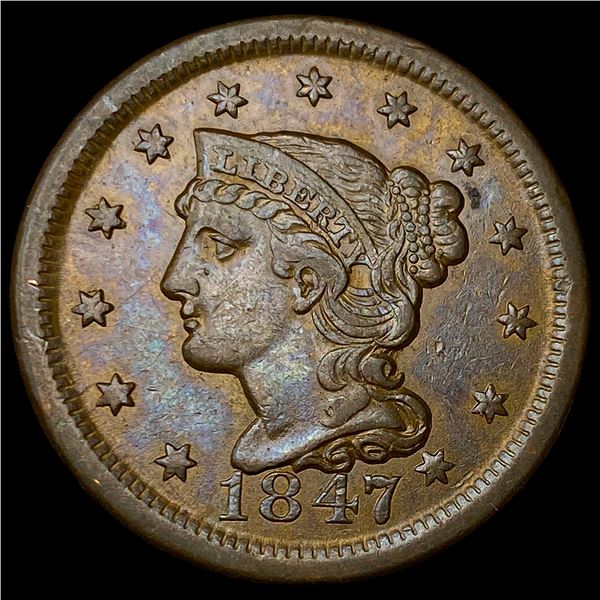 1847 Braided Hair Large Cent CHOICE AU