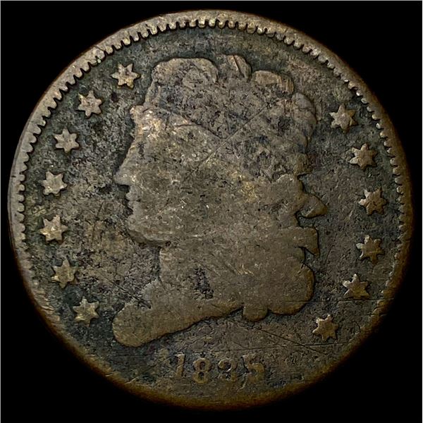 1835 Classic Head Half Cent LIGHTLY CIRCULATED
