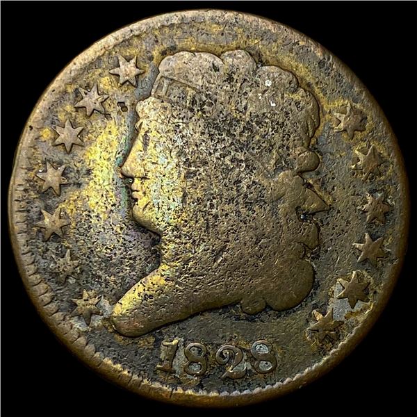 1828 Classic Head Half Cent LIGHTLY CIRCULATED