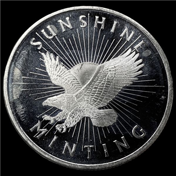 Sunshine Minting 1oz Silver Round .999 Fine CLOSELY UNCIRCULATED