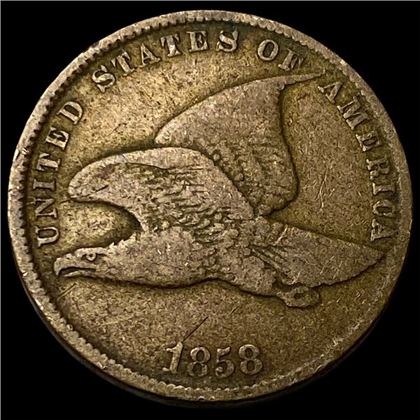 1858 Flying Eagle Cent NEARLY UNCIRCULATED