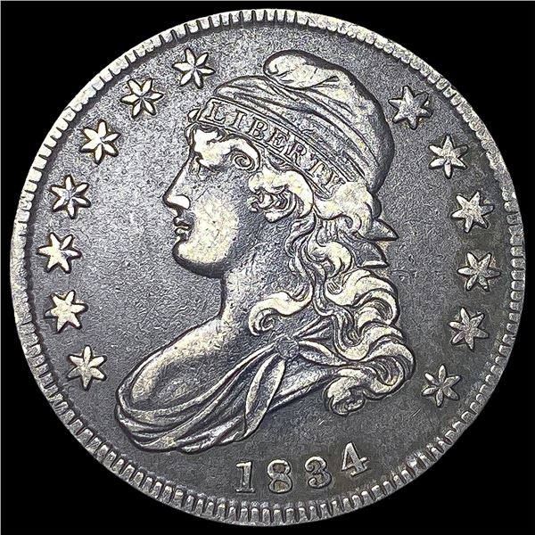 1834 Silver Capped Bust Half Dollar NEARLY  UNCIRCULATED