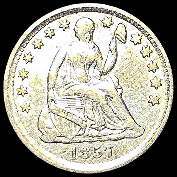 1857 Silver Seated Liberty Hallf Dime CLOSELY  UNCIRCULATED