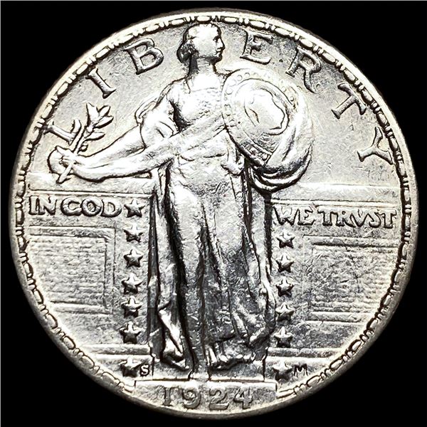 1924-S Silver Standing Liberty Quarter  CLOSELY UNCIRCULATED