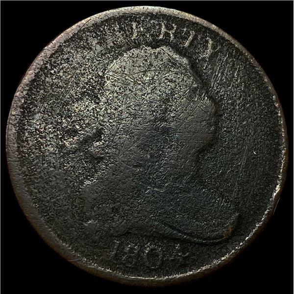 1804 Draped Bust Half Cent NICELY CIRCULATED