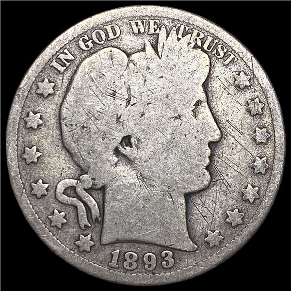 1893-S Silver Barber Half Dollar NICELY  CIRCULATED