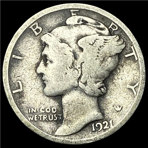 1921 Silver Mercury Dime NICELY CIRCULATED