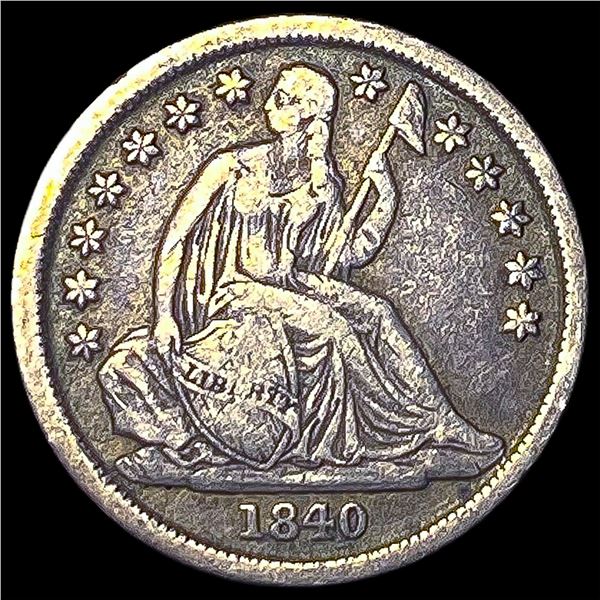 1840-O Silver Seated Liberty Dime LIGHTLY  CIRCULATED