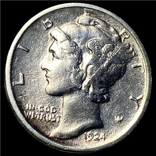 1924-D Silver Mercury Dime CLOSELY  UNCIRCULATED