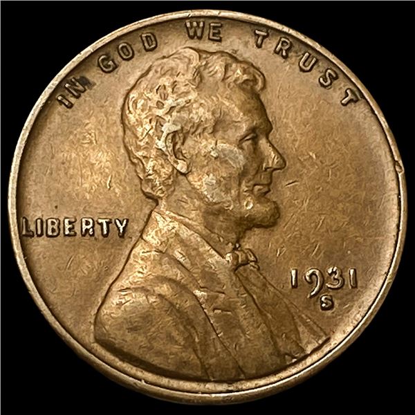 1931-S Lincoln Wheat Cent NEARLY UNCIRCULATED