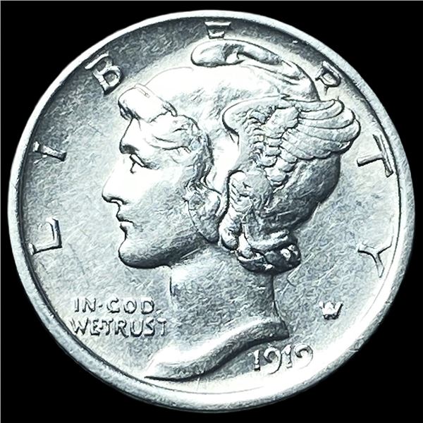 1919-D Silver Mercury Dime CHOICE AU