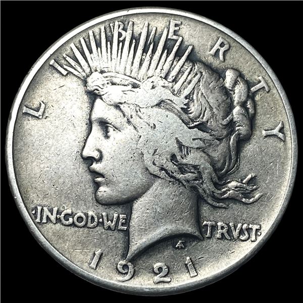 1921 Silver Peace Dollar NEARLY UNCIRCULATED
