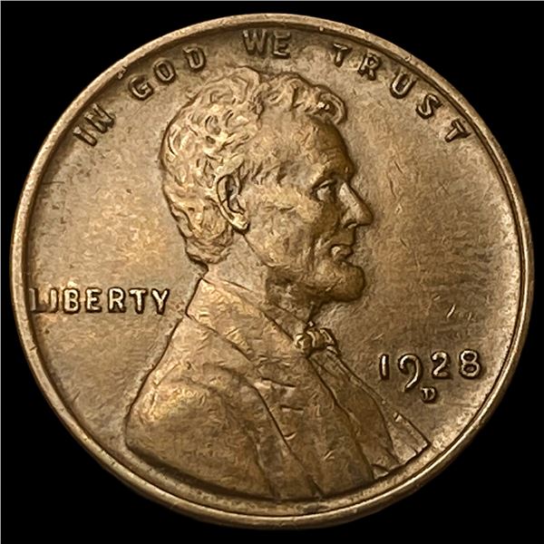 1928-D Lincoln Wheat Cent CHOICE AU
