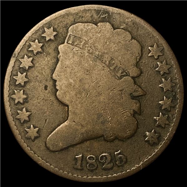 1825 Classic Head Half Cent LIGHTLY CIRCULATED