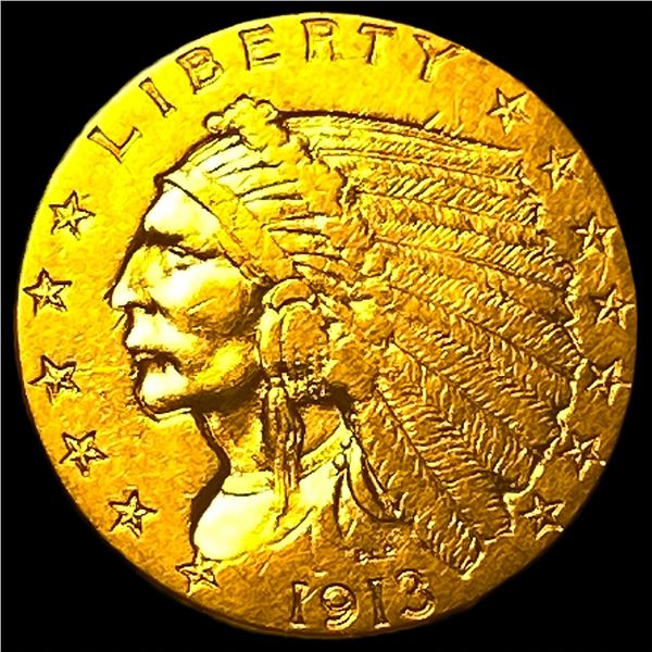 1913 Indian Head Gold $2.50 Quarter Eagle UNCIRCULATED