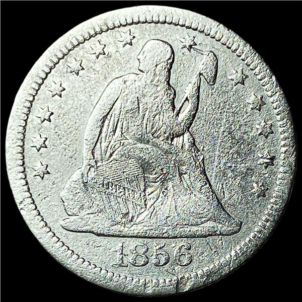 1856 Silver Seated Liberty Quarter LIGHTLY CIRCULATED