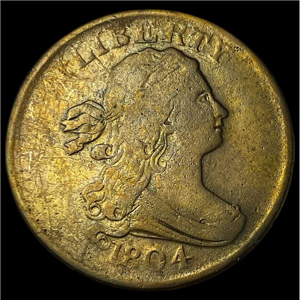 1804 Draped Bust Half Cent NEARLY  UNCIRCULATED