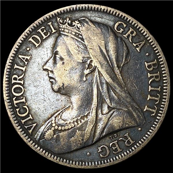 1900 Great Britain Silver Half Crown CLOSELY UNCIRCULATED