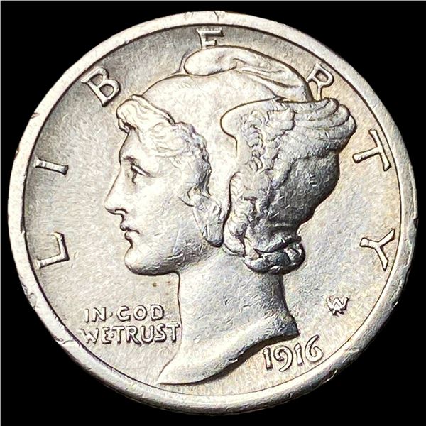 1916 Silver Mercury Dime CLOSELY UNCIRCULATED