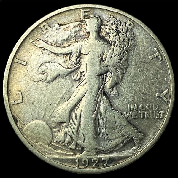 1927-S Silver Walking Liberty Half Dollar  LIGHTLY CIRCULATED