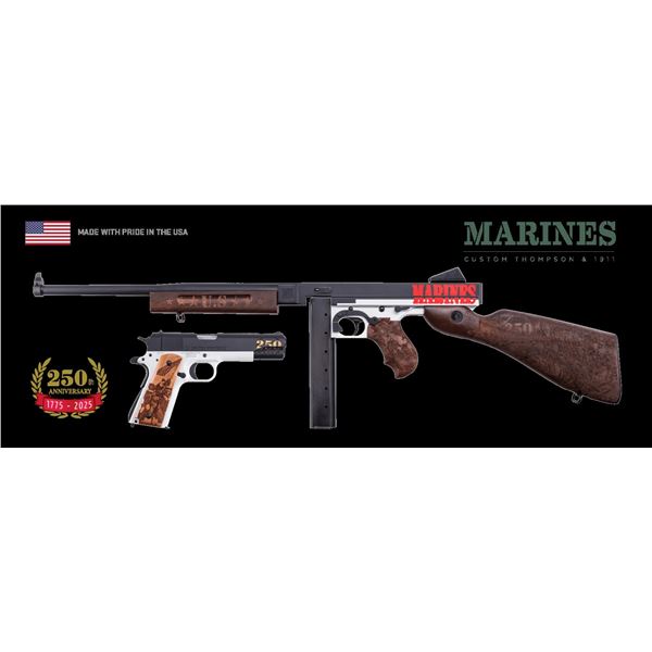THE ULTIMATE TOMMY GUN AND 1911 AUTO ORDNANCE COMBINATION- MARINE CORP 250TH