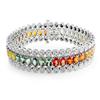 Image 1 : Genuine 29.15 ctw Diamond & Multi-color Sapphire Bracelet  