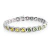 Image 1 : Genuine 7.51 ctw Diamond & Multi-color Sapphire Bracelet  