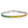 Image 1 : Genuine 11.11 ctw Multi-color Sapphire Ladies Bracelet  