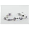 Image 1 : Bracelet 5.02 ctw Diamond & Amethyst  18K White Gold- SRP$ 6423