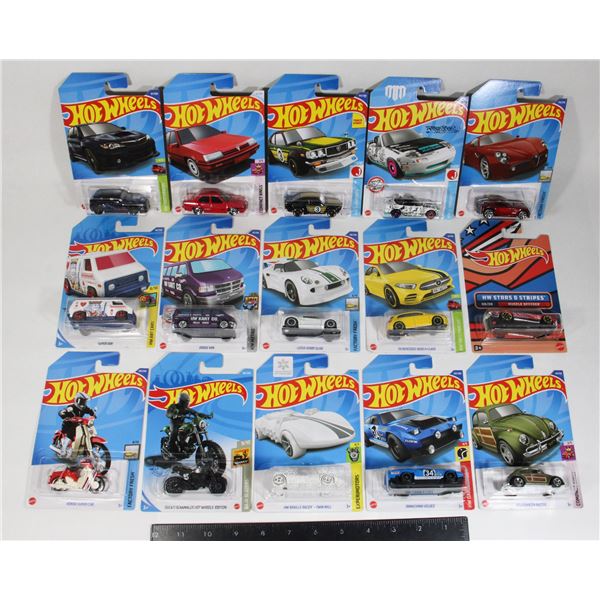 LOT OF 15 HOT WHEEL DIECAST MISC VEHICLES