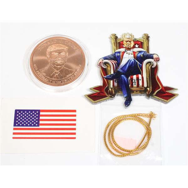 2OZ TRUMP COPPER ROUND IN DIRECT FIT CAPSULE