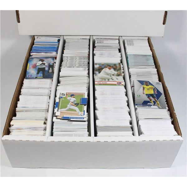 LARGE BOX OF ASSORTED SPORTS CARDS