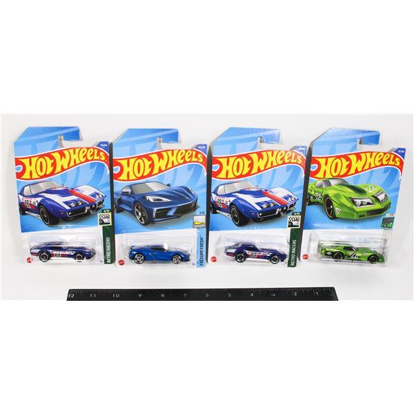 LOT OF 4 CORVETTE DIECAST CARS