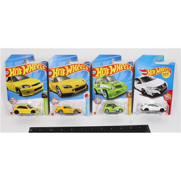 LOT OF 4 DIECAST HONDA CARS