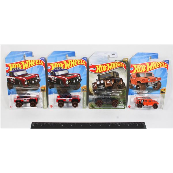 LOT OF 4 FOUR HOT WHEELS DIECAST OFF ROAD