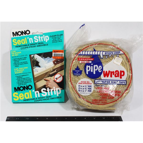 NEW OLD STOCK PIPE WRAP & MONO SEAL N' STRIP