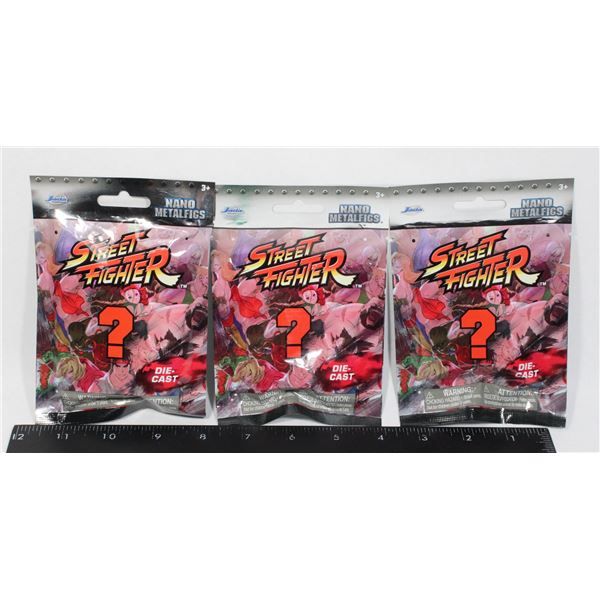 THREE NEW STREET FIGHTER DIE CAST FIGURES