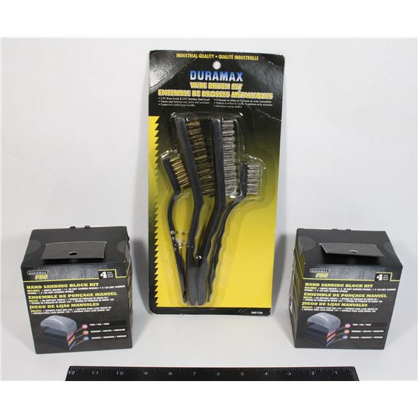 SANDING BLOCK KIT/ WIRE BRUSH SETS (NEW)