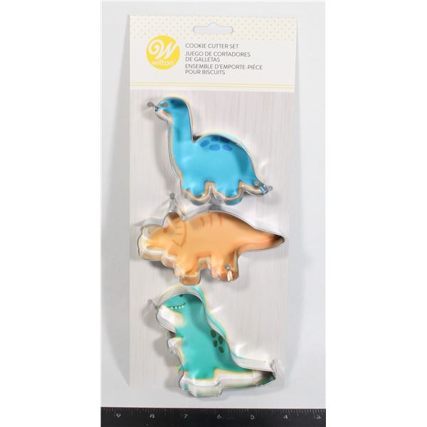 NEW WILTON DINOSAUR SHAPE COOKIE CUTTER SET