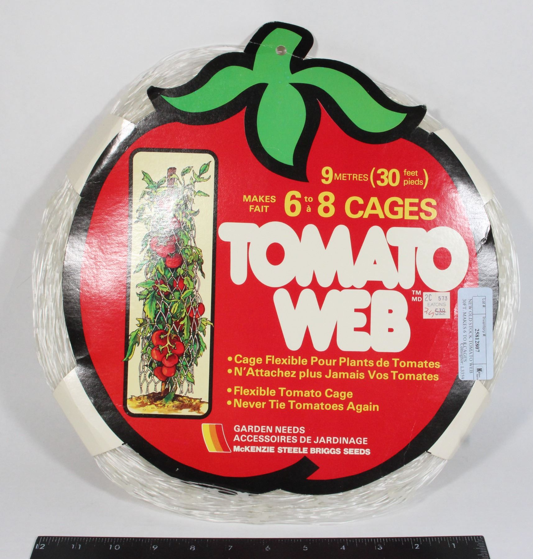 NEW OLD STOCK TOMATO WEB 30FT. MAKES 6 TO 8 CAGES