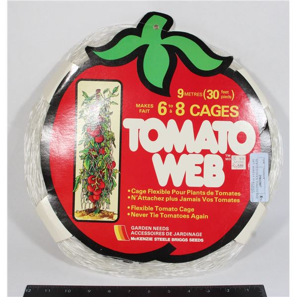 NEW OLD STOCK TOMATO WEB 30FT. MAKES 6 TO 8 CAGES