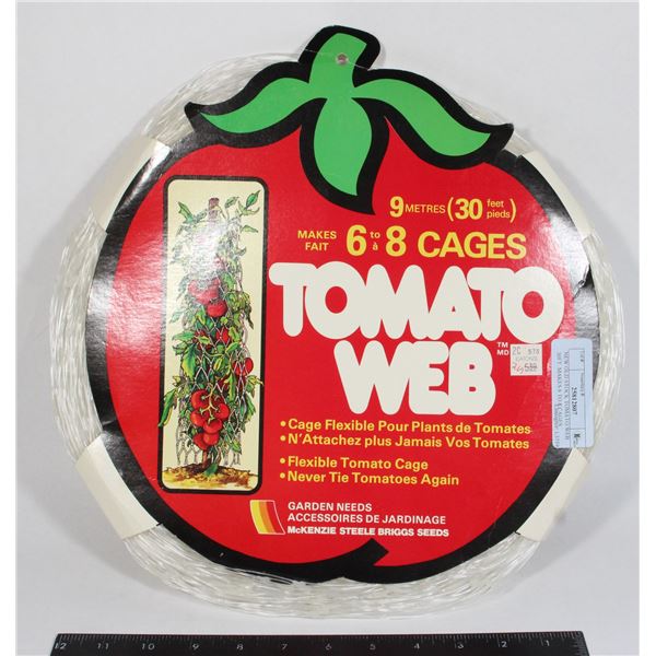 NEW OLD STOCK TOMATO WEB 30FT. MAKES 6 TO 8 CAGES