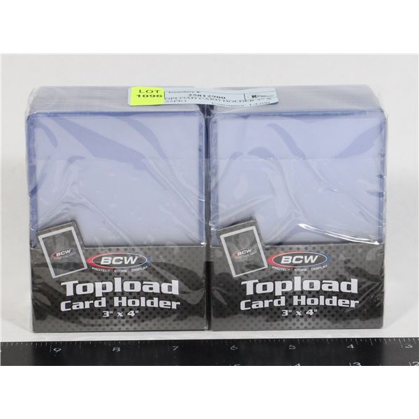 BCW TOP LOAD CARD HOLDER 3" X 4" (2 X 25PK)